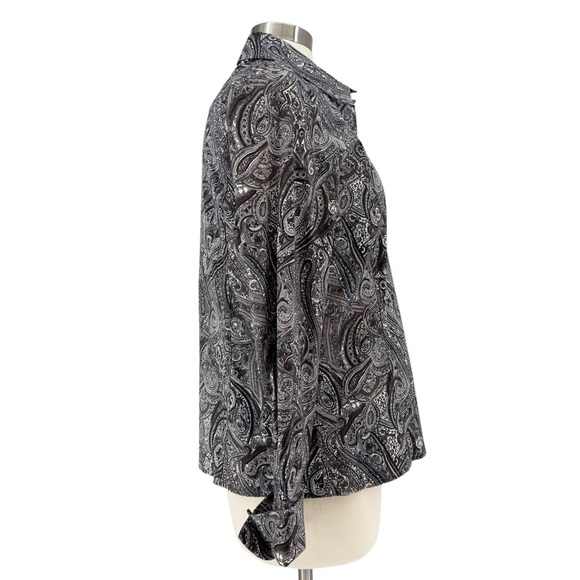 600 WEST Paisley Cotton Button Up M - Picture 4 of 9